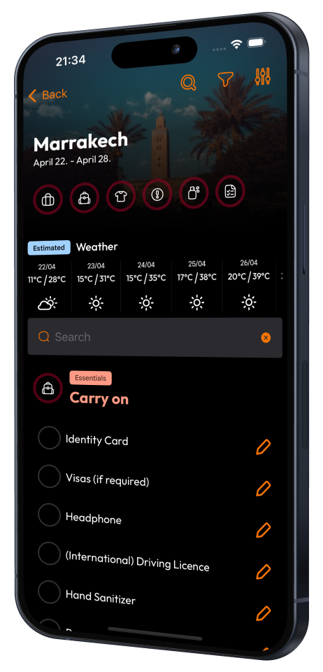 Illustration light for Weather-Wise Packing